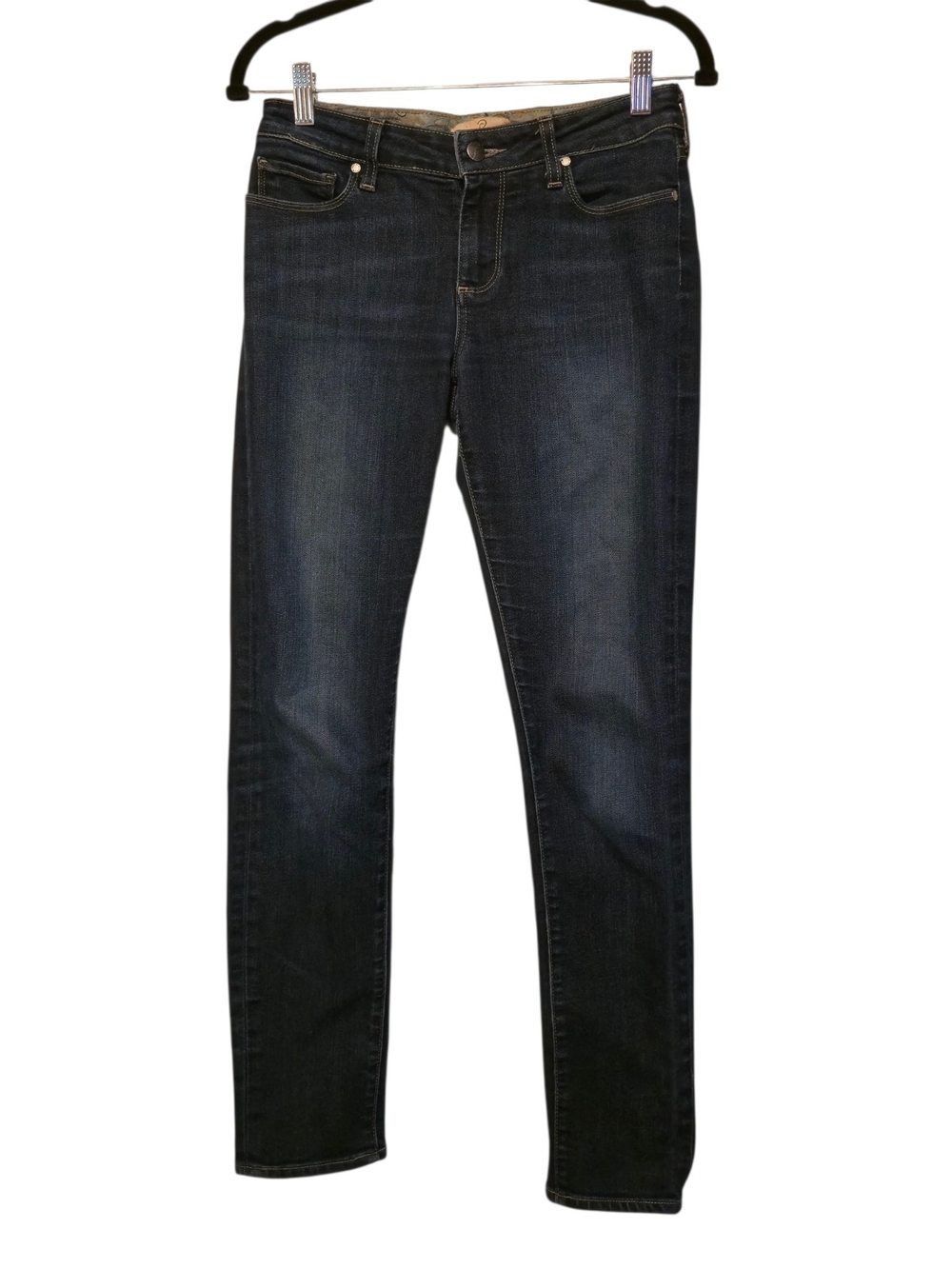 PAIGE Indigo Black Skinny Jeans Size Flat 15" Approx And 31" Inseam